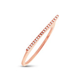 0.05ct 14k Rose Gold Diamond Bar Lady's Ring